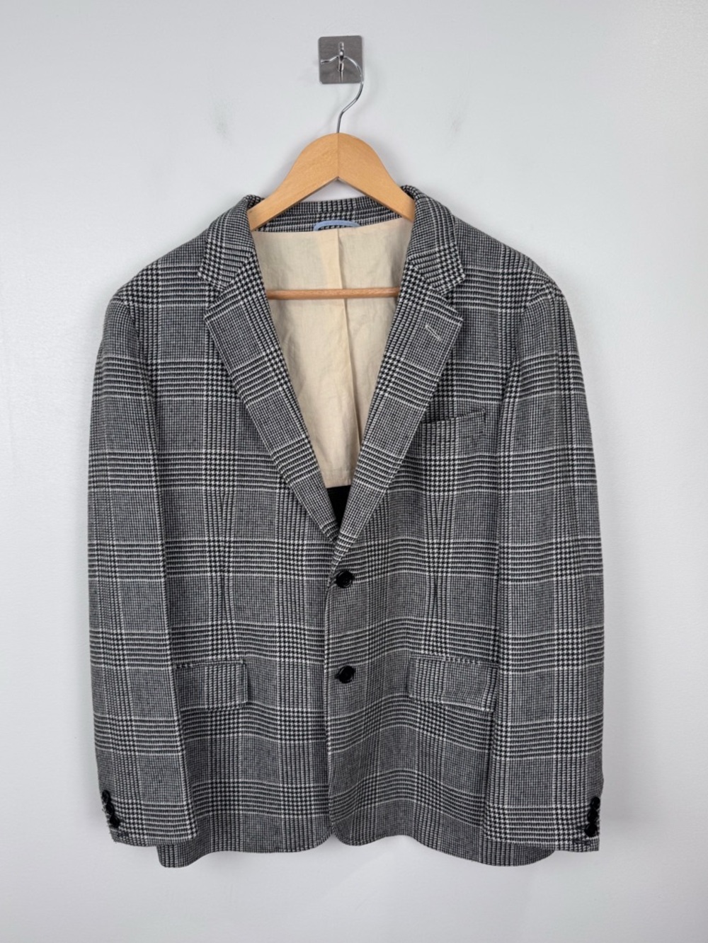 Gant Men Plaid Wool Blend Blazer Jacket Sport Coat EU52 42R